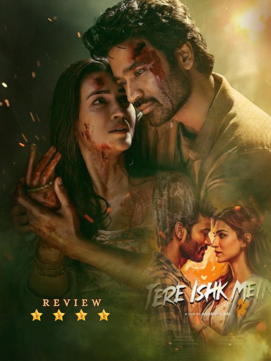RRFilmsNews's tweet photo. #TereIshkMein  is intense, emotional, and powered by #Dhanush – #Kriti’s brilliant performances. #AanandLRai’s direction shines, with gripping drama and a chilling cameo by #zeeshanayyub. #Rahman’s music is slow poison.

Verdict: Super Hit vibes, BLOCKBUSTER potential. 🔥❤️ https://t.co/sVLr801sEp