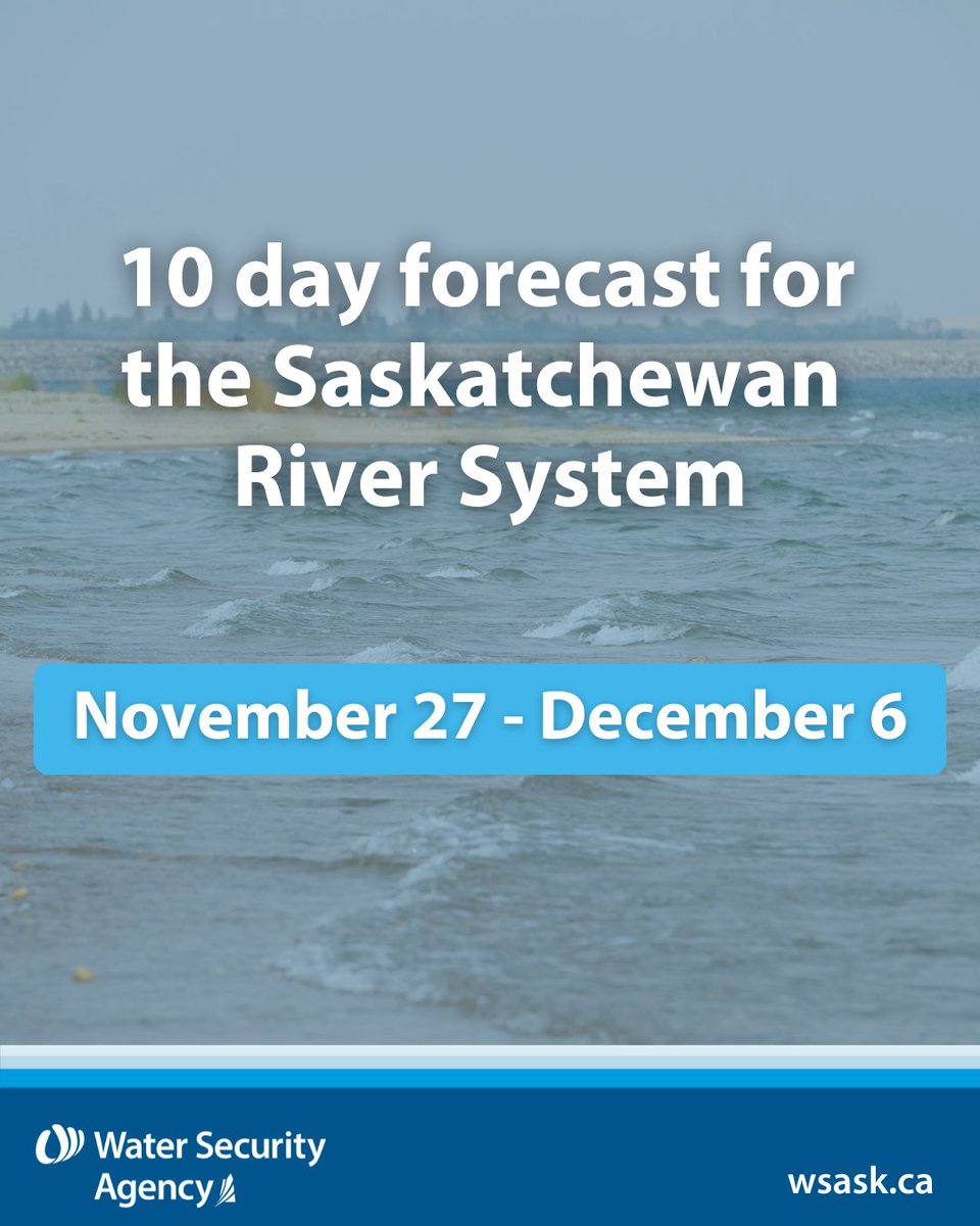 WSASK's tweet image. View the final 10 day forecast for the Saskatchewan River System for the season on our website: wsask.ca/recreation-env…
