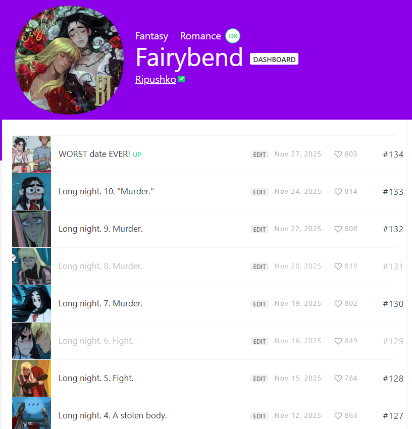 Ripushko_Arts's tweet photo. Read "Fairybend" more conveniently on Webtoon or Tapas!

All links are in the profile description!
Please share the post if you don’t mind.😙 https://t.co/8IiLhP6LbW