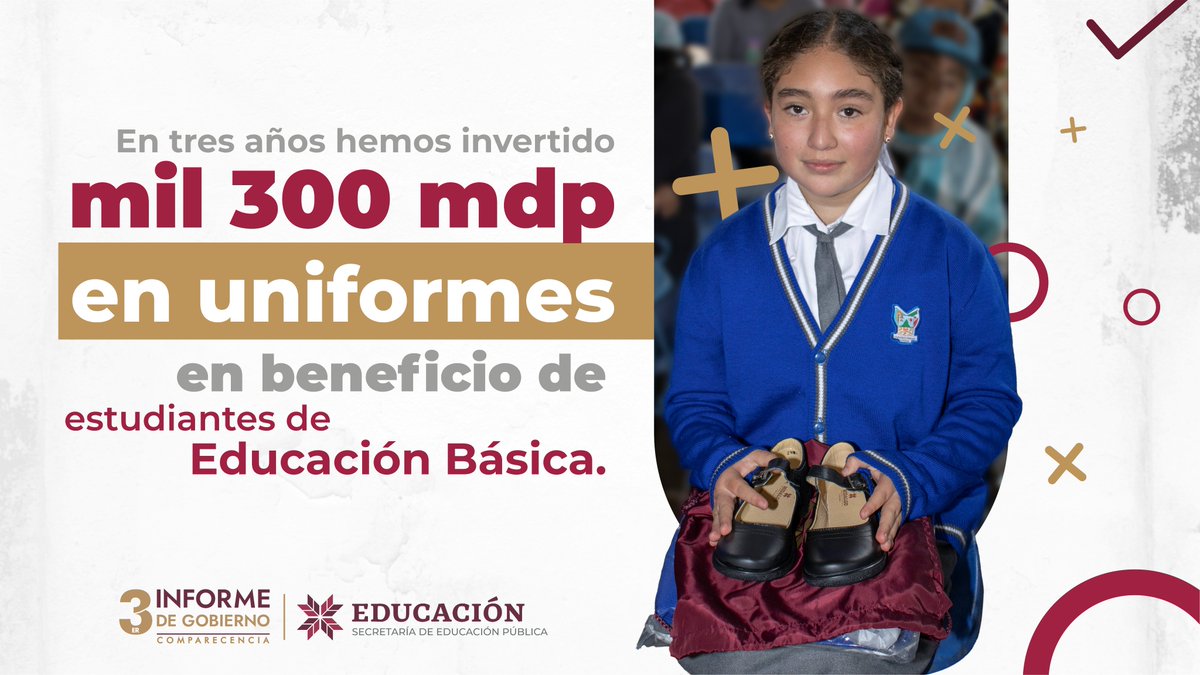 SEPHidalgo's tweet image. En 3 años, hemos fortalecido la igualdad de oportunidades con la entrega gratuita de uniformes escolares a estudiantes de todo el estado. 👩‍🏫👕
Con una inversión total de mil 300 millones de pesos, más de 500 mil estudiantes han recibido uniformes cada año, fortaleciendo la…