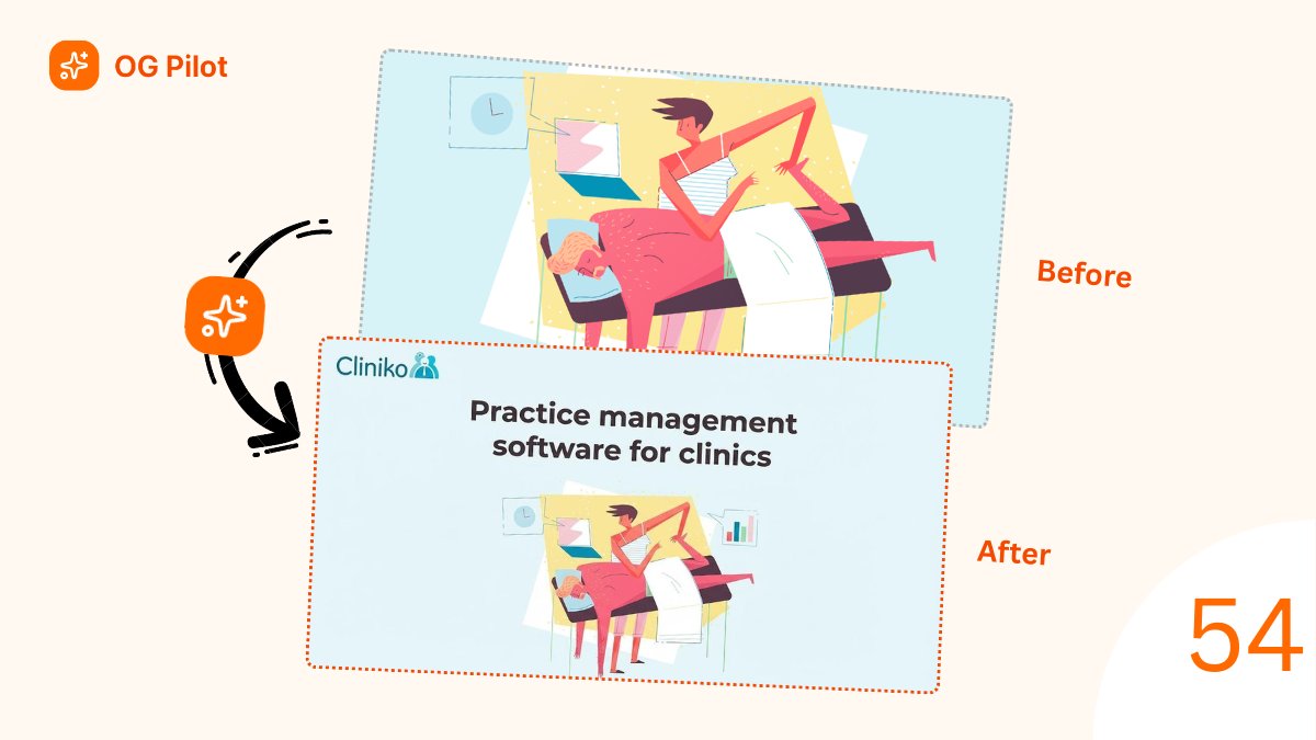 RaulOnRails's tweet image. Day #54 of OG image remakes: @Cliniko

Cliniko is one of the go to practice management platforms for clinics worldwide 🙌 Their site is clean and friendly, but their main OG image was just an illustration with no real context, so I gave them a version that actually spells out…