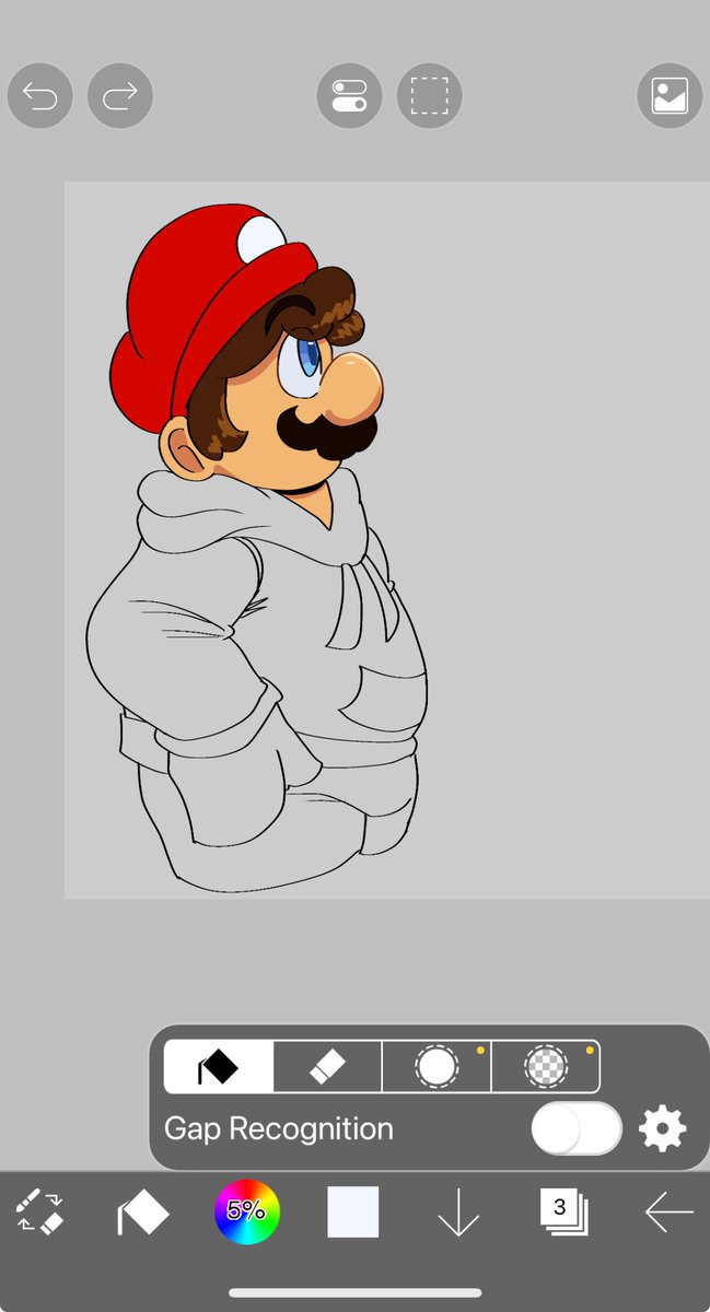 Oshi581908's tweet image. Mario wip! 
What color should his sweatshirt be? 

(Also if anyone could help me learn how to render please DM me) 
#mariotwt #feedbackpost