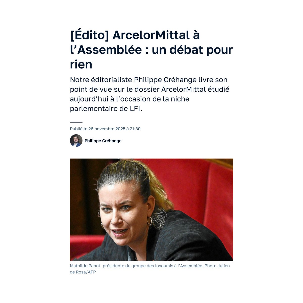 Mathilde Panot tweet media