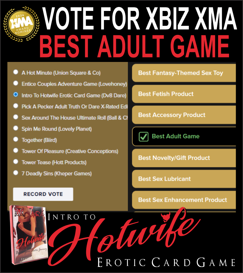 DeviateNetwork's tweet image. DV8 Dare Intro to Hotwife Scores XMA Award Nomination!
VOTING STARTS NOW! 
XBIZ Adult Industry Members 
PLEAE VOTE! BEST ADULT GAME
Link below
xbiz.net/award/3...

#XBIZ #VOTENOW #DV8DARE #XBIZAWARDS