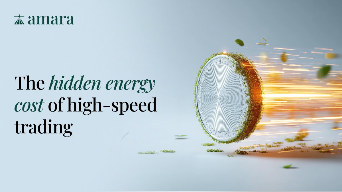 High-speed trading isn’t just a race for microseconds.
It’s a race consuming massive hidden energy. 

It’s time we talk about the real cost behind lightning fast markets. ⚡🌍

Join the Vision: amara.exchange