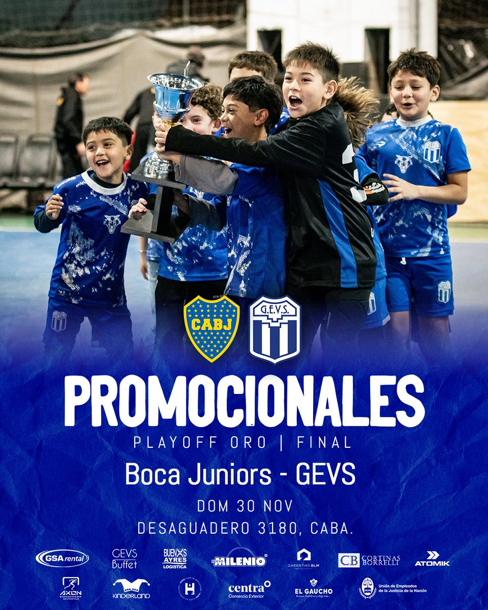 POR OTRO TÍTULO, LOBITOS 🥹🏆

Fecha confirmada para la reprogramación de la final del playoff oro 🐺

🗓️ Dom 30/11

2017: 13:00 h.
2016: 14:00 h.
2015: 15:00 h.

📍 Desaguadero 3180, CABA.

#VamosLobo 💙🤍
#FutsalEsFamilia