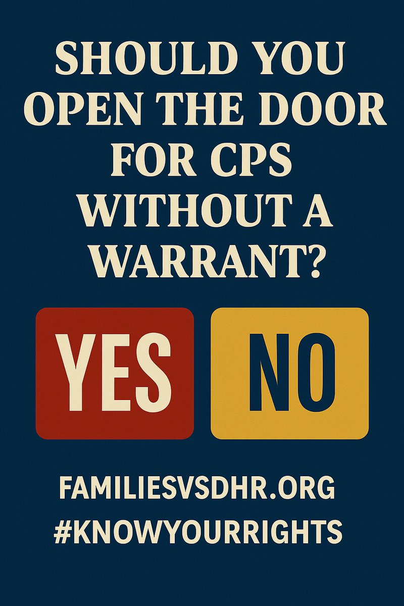 familiesvsdhr's tweet image. Yes or No? 
#EndCPSCorruption #DueProcess #ExposeTheCorrupt #AlabamaDHR #NoWarrantNoEntry