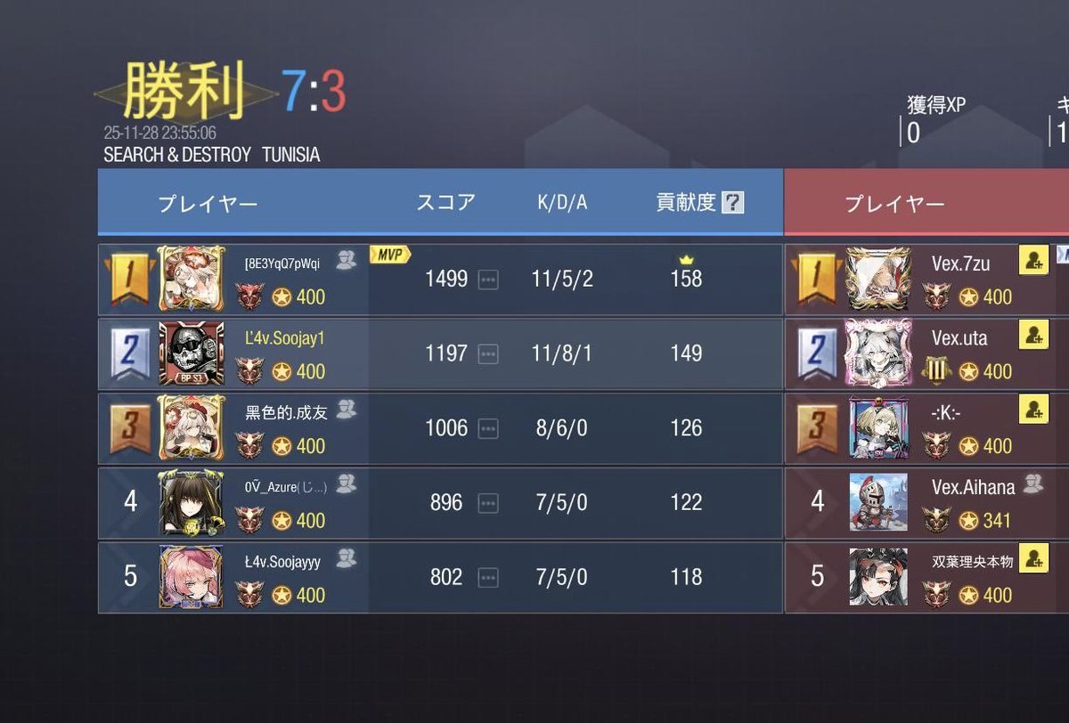11/28  23:00
お相手様  <a href="/Vertex_gbl/">Vertex</a>  様
4-0  win
