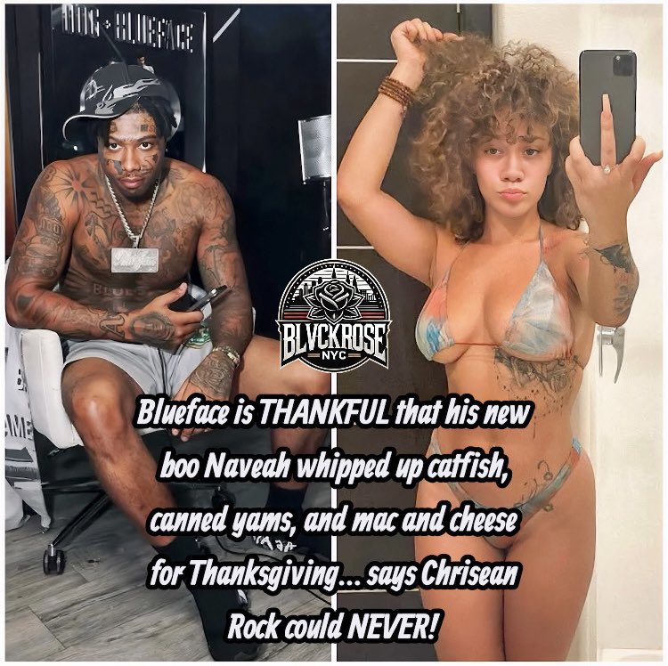 BLVCKROSENYC's tweet photo. Blueface is THANKFUL that his new side piece Naveah IG-@iamnevaehakira whipped up ketchup catfish, canned yams, and mac and cheese for Thanksgiving… says Chrisean Rock could NEVER 😭💀
#Blueface #Naveah #Thanksgiving #Food #Newboo #Igmodel #chriseanrock #Blvckrosenyc #BRNYC #News #Hiphop