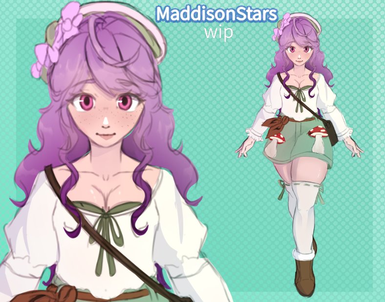 Trixoddly's tweet image. @/MaddisonStars
Vtuber art in progress!