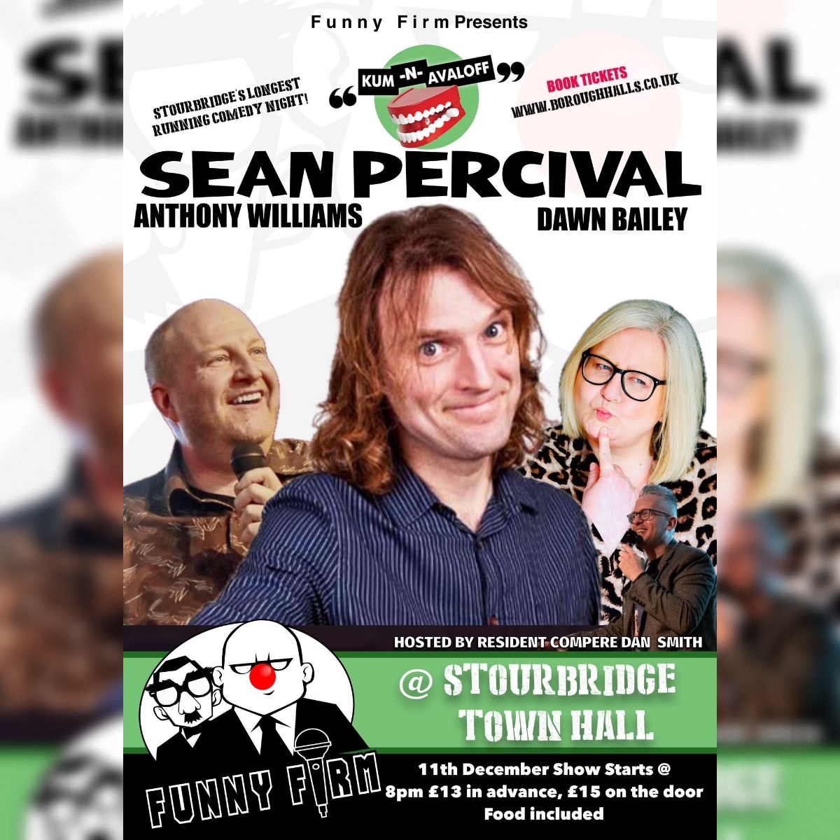 Our monthly Kum-n-avaloff comedy show in #Stourbridge returns this Thursday. Great line-up with Dudley's own Sean Percival headlining! 😂

🎟️ boroughhalls.co.uk/kum-n-avaloff.…