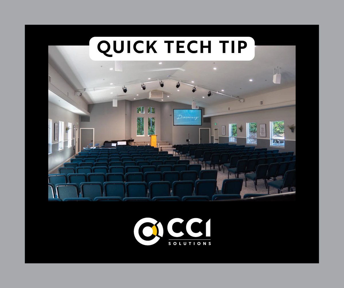 ccisolutions's tweet image. Quick tech tip: walk your room this week and listen from a few seats you don’t normally sit in.

Fresh ears = fresh perspective.

#ChurchTech #AudioTips