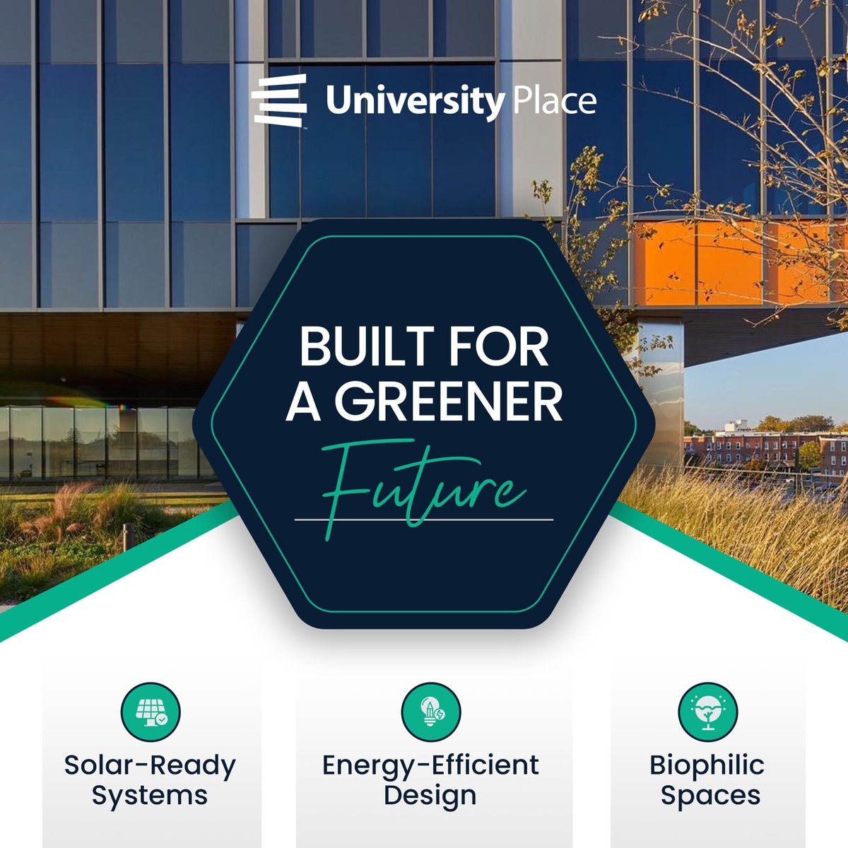 🌍 Sustainability isn’t a trend — it’s our foundation.
University Place blends innovation and environmental stewardship with solar-ready systems, energy-efficient design, and biophilic spaces. 💚♻️

#UniversityPlace #EcoInnovation #GreenPhilly #LEEDPlatinum #WellBuilding