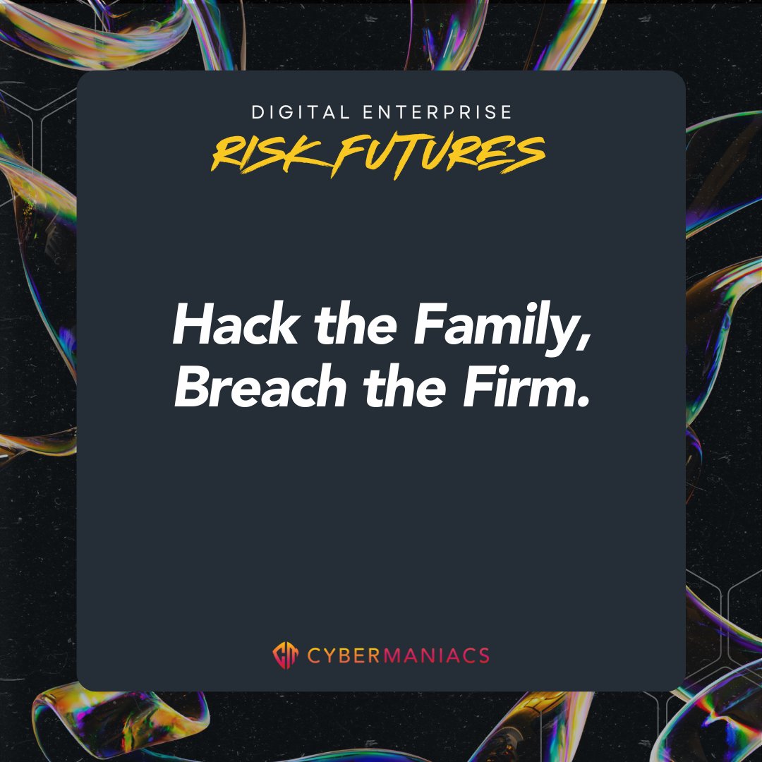 TheCybermaniacs's tweet image. Tomorrow’s insider threat may start in the living room. Read here na2.hubs.ly/H01R3lc0 * learn that boundaries are gone—home is the new attack surface. We build whole-person resilience, securing employees as people, not just endpoints.

#securityawareness #riskmanagement
