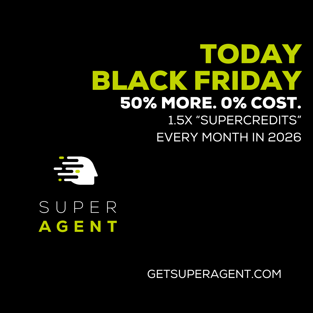 GetSUPERAGENT's tweet image. 🚀 It’s here!!! Black Friday at SUPERAGENT.
Book your meeting and when you join SUPERAGENT, you get:
👉 50% more SUPERAGENT credits —EVERY MONTH— all of 2026
Claim it today: bit.ly/4p3jSl2
PROMO CODE: BLACKFRIDAY25
#Insurtech #InsuranceAgents #AI #BlackFriday #Insurance