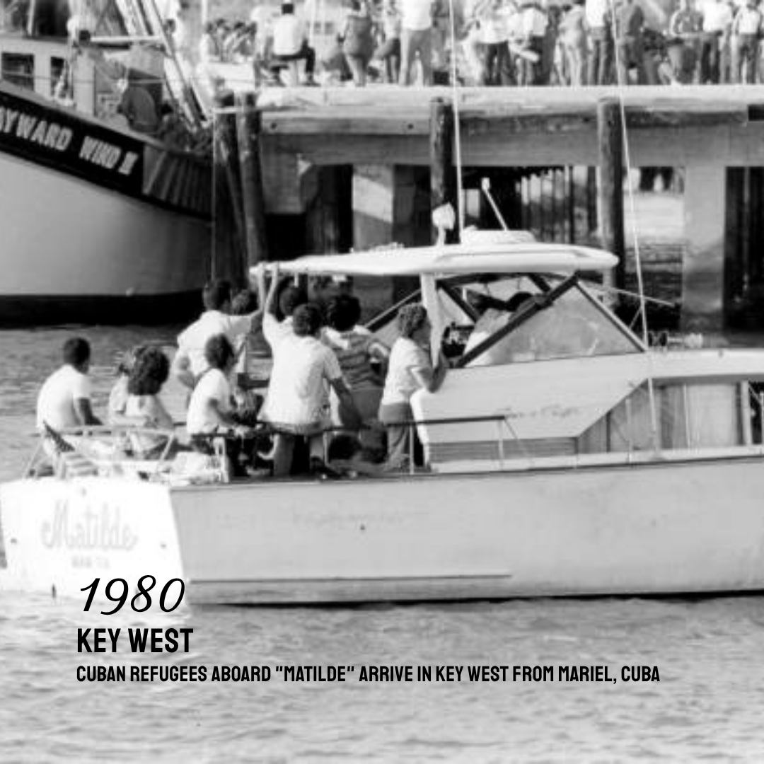 thefloridakeys's tweet image. The 1980s reshaped the Keys! 🇺🇸 Mariel Boatlift refugees arrive, Looe Key becomes a marine sanctuary, Seven Mile Bridge opens, the Conch Republic is born, the Atocha is salvaged, and more.

📸: State Archives of Florida, Florida Keys History Center - Monroe County Public Library