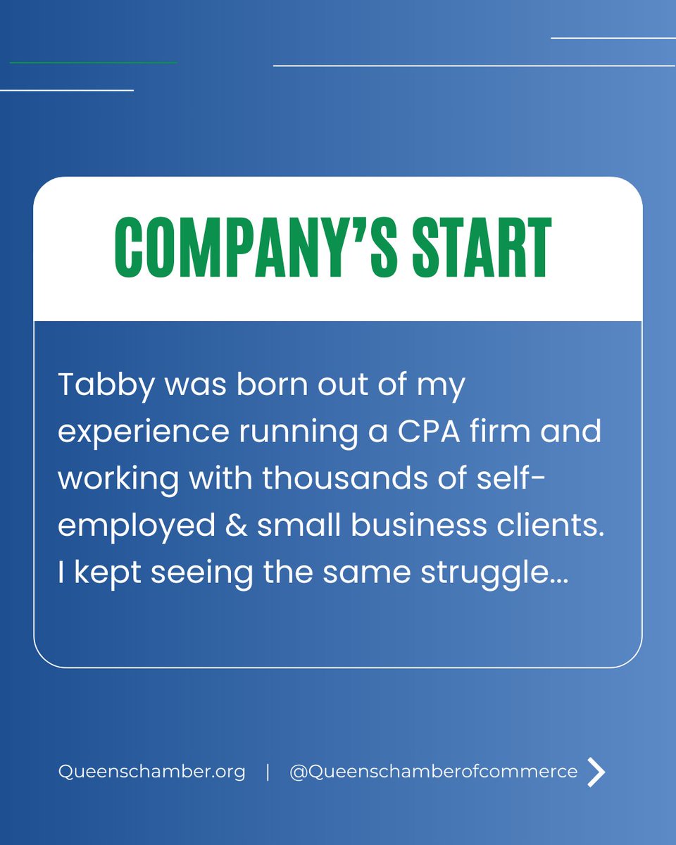 QueensChamber's tweet image. 🌟This November #QueensTechCorner features Ahad Ali, Co-Founder &amp;amp; CEO of Tabby: AI Bookkeeper, an AI-powered bookkeeping software built for freelancers, solopreneurs, and small business owners. 

We spoke with Ahad about how his company was started and how he got his start in…