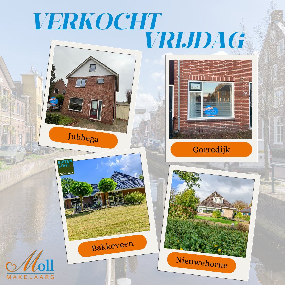 𝙑𝙚𝙧𝙠𝙤𝙘𝙝𝙩 𝙑𝙧𝙞𝙟𝙙𝙖𝙜 🏡

Deze week hebben we vier woningen voor verkocht vrijdag. Wij hebben een woning verkocht in Gorredijk, Jubbega, Nieuwehorne en Bakkeveen!

Kopers en verkopers gefeliciteerd! 🎉🏡