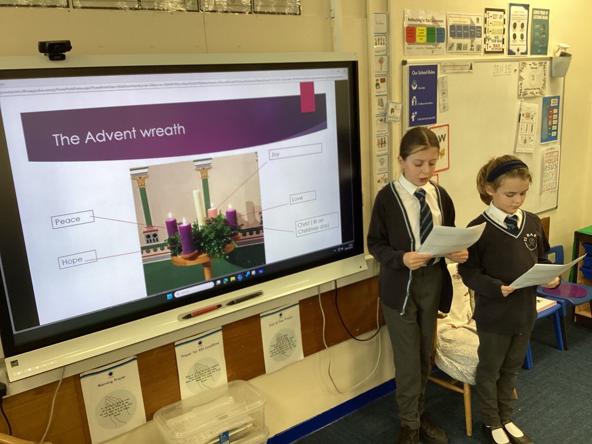 Mini Vinnies came to Year 1 to deliver an Advent presentation.