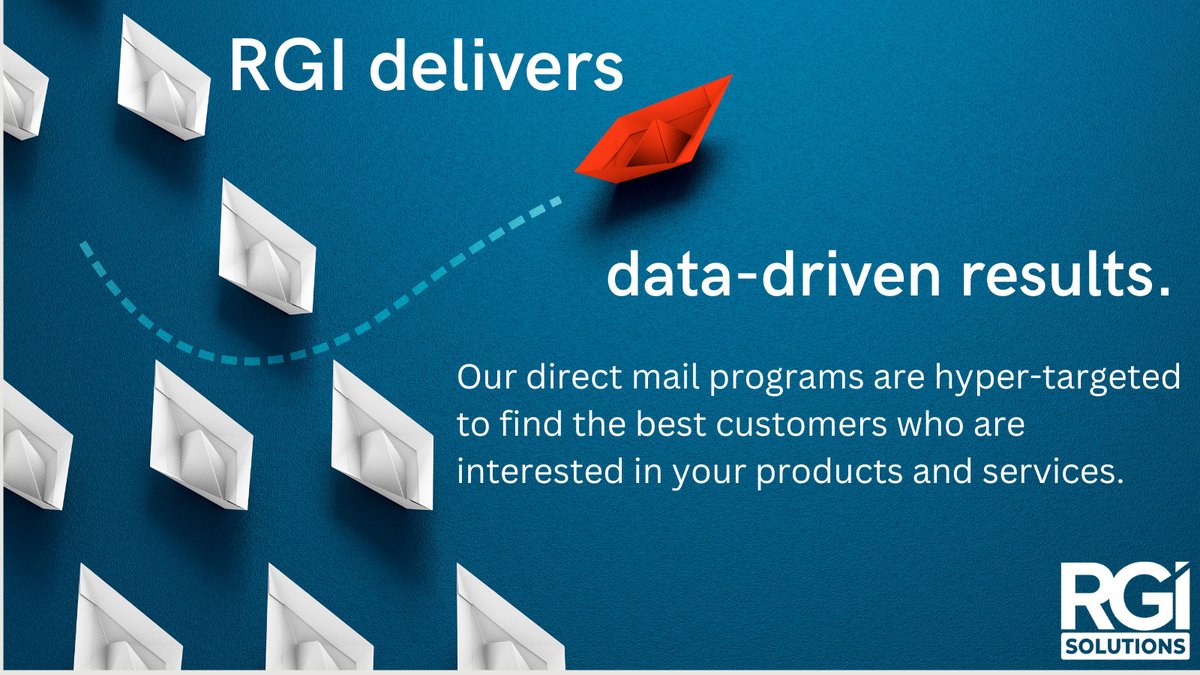 RGI_Solutions's tweet image. RGI delivers data-driven results. Our direct mail programs are hyper-targeted to find the best customers who are interested in your products and services. Start today: rgida.com/contact/?utm_s…
