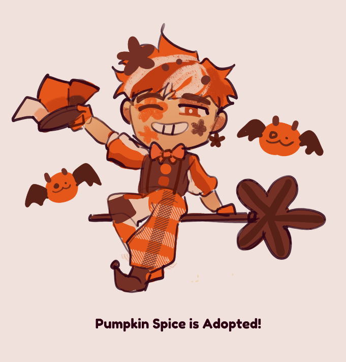 kapalkilayyyy's tweet image. Pumpkin Spice adopted!🎃 ̟࿔*:⋆

He&apos;ll use his magic staff to fly away to his owner :3!