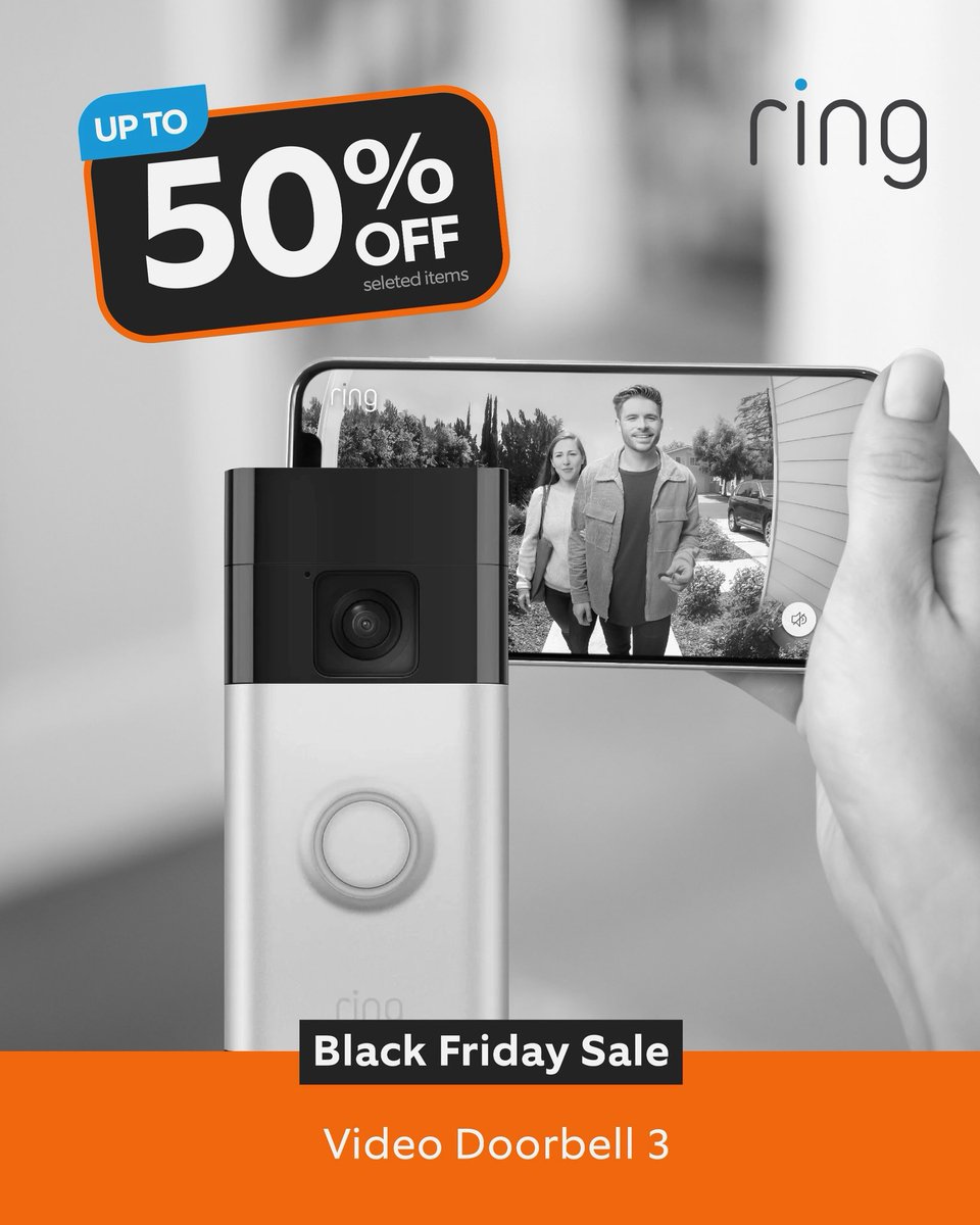 Ding-dong, it’s Black Friday!
The Ring Video Doorbell 3 brings HD video, motion detection, and two-way talk — so you’re always connected to home.
 
🎁 Limited-time offer. 
Secure yours now at one of our retailers…Takealot, Incredible, HiFi, iStore, Hirsch’s and Computer Mania.