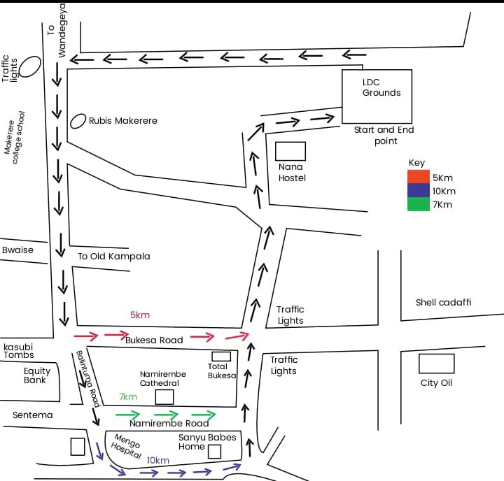 Hello, receive the official route map for tomorrow’s Access to Justice run 

#Run4Justice