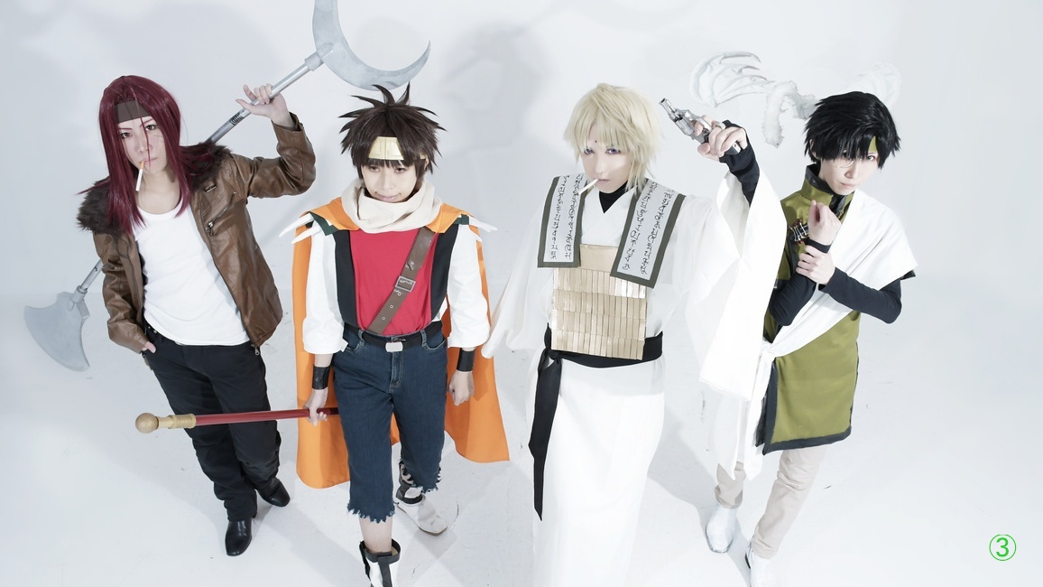 blackuraryo's tweet image. 三蔵様！お誕生日おめでとうございます！！

画像：①②森案さん
③識嶌さん
④こむやさん
５：ソラさん９：マニさん８：キヨヒトさん
#11月29日玄奘三蔵生誕祭
#玄奘三蔵誕生祭2025
#玄奘三蔵生誕祭2025
#祝う準備はいいか野郎ども
#最遊記コスプレ