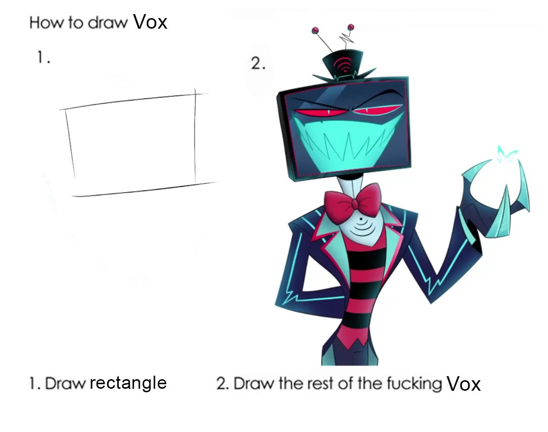 VoxHurtLilBoy's tweet image. How I see Val&apos;s drawing tutorial: