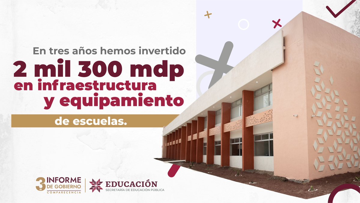 SEPHidalgo's tweet image. 🏫 En 3 años, en Hidalgo hemos invertido 2 mil 300 millones de pesos en infraestructura y equipamiento escolar, mejorando las condiciones de aprendizaje y bienestar de nuestras y nuestros estudiantes. 📚
Fortalecemos la educación con espacios dignos, seguros y listos para…