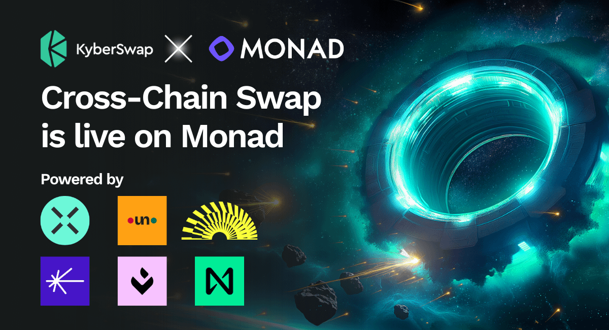 KyberNetwork's tweet image. The KyberSwap ecosystem keeps growing 🚀

Cross-Chain Swap is now live on Monad, giving users more power, more flexibility, and more ways to explore DeFi.