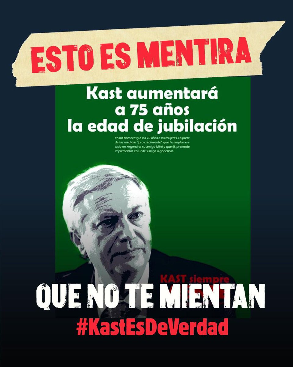 📌 Ante la circulación de información falsa, buscamos claridad.

En redes sociales han aparecido afirmaciones sobre nuestro futuro presidente  <a href="/joseantoniokast/">José Antonio Kast Rist 🖐️🇨🇱</a> que generan preocupación, especialmente en temas como derechos de la mujer, indemnización por años de servicio,