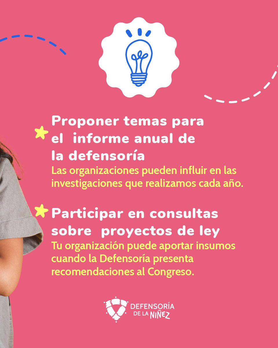 defensorianinez's tweet image. ¿Por qué es importante participar en nuestro Registro de Organizaciones de la Sociedad Civil?

Acá👇🏽 te dejamos algunas de las acciones que realizamos junto a las organizaciones de la sociedad civil.