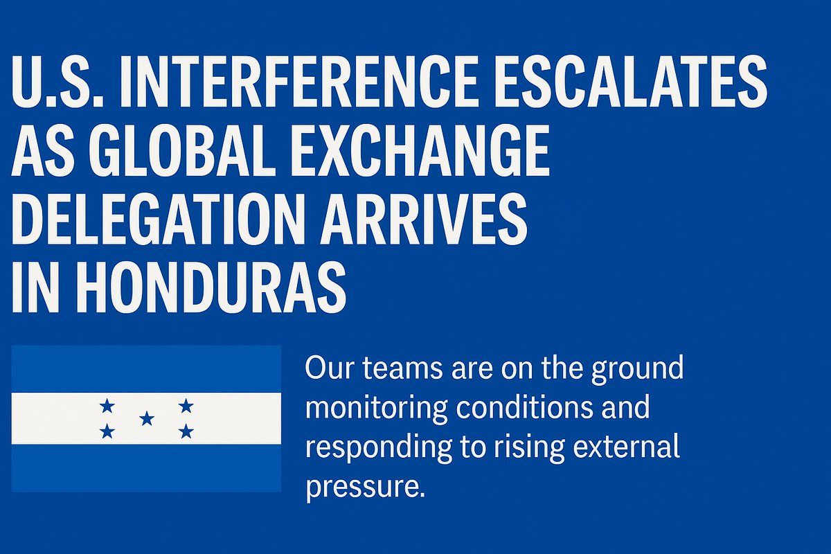 U.S. interference in Honduras is escalating.

Today, 47 international observers from 13 countries arrived in Honduras as part of our election monitoring mission with <a href="/CESPAD_HONDURAS/">CESPAD</a>  and the Honduras Solidarity Network <a href="/hondurassol/">Honduras Solidarity</a> .

Just days before Honduras heads to the