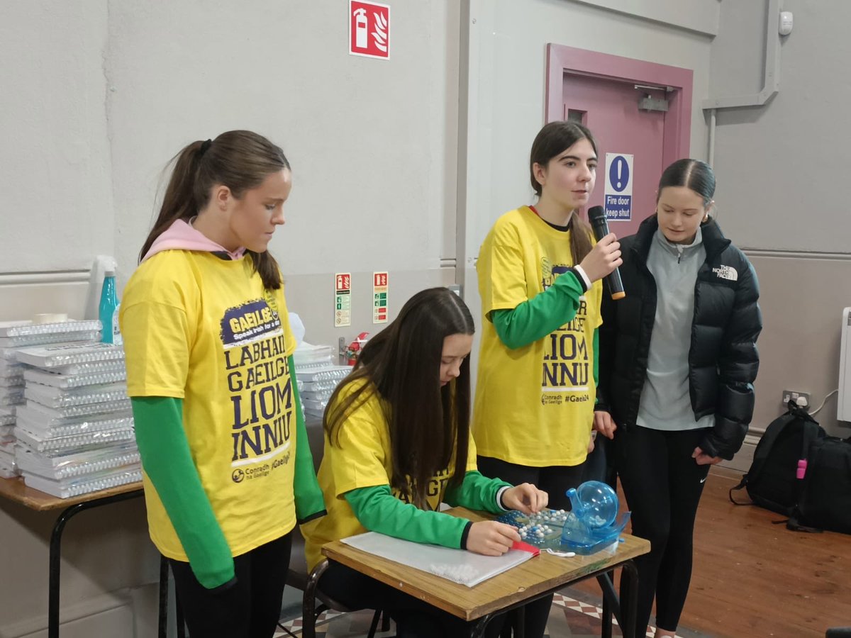 mercynewrossTY's tweet photo. TYs engaging in Gaeilge 24. Learning Irish through plays, treasure hunts, table quizzes, ceili and film. Big thanks to Ms Ryan &amp; Ms Creane. ⁦@mercynewross⁩ https://t.co/rWvQfjr2Qw