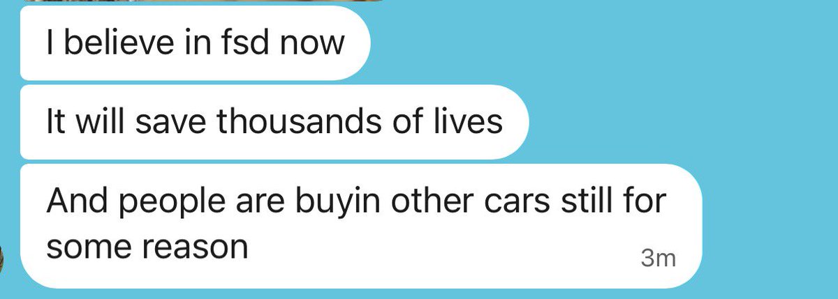 mikepat711's tweet image. BREAKING: 

My brother, a relentless FSD skeptic, has capitulated this morning after receiving 14.2