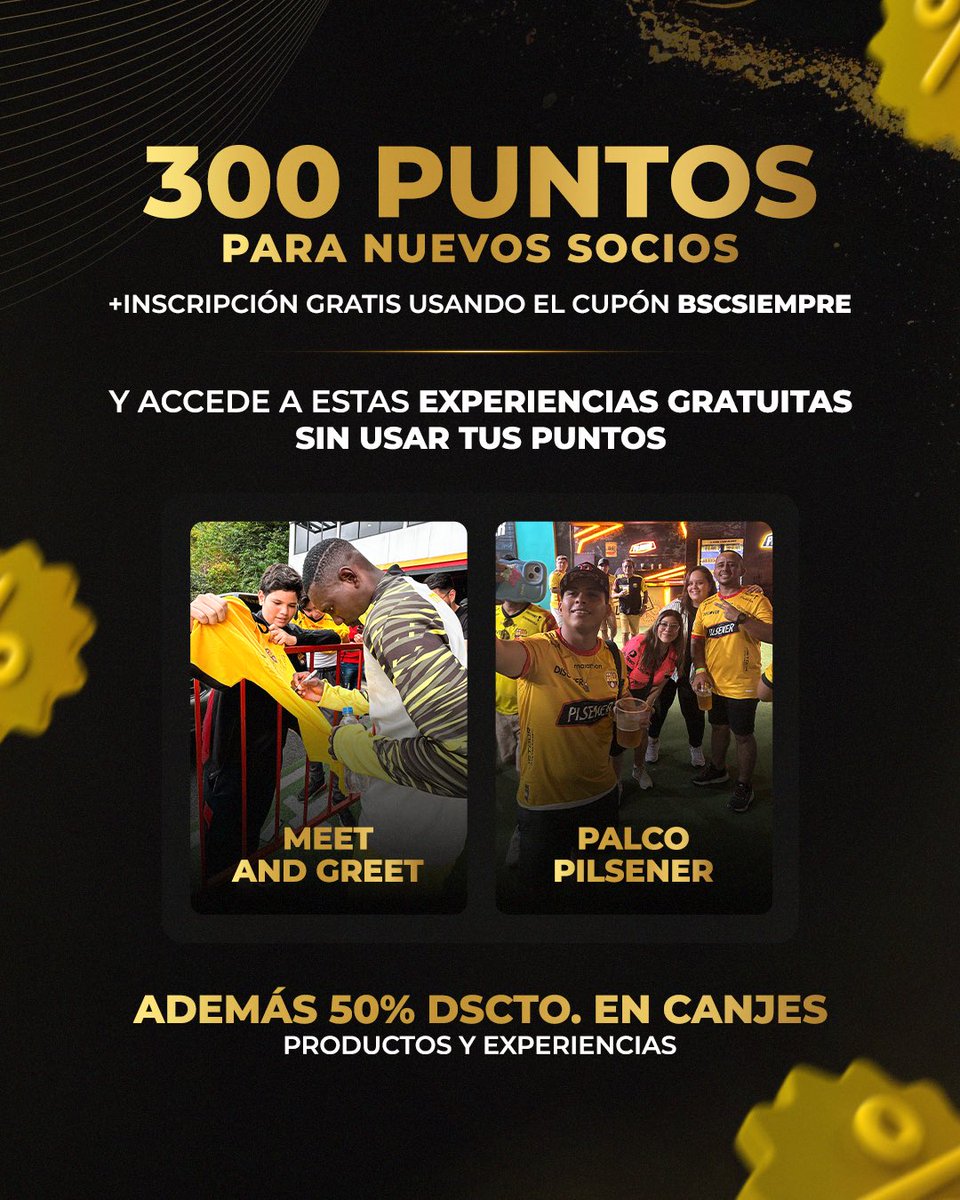 BLACK FRIDAY en <a href="/sociosbsc/">SOCIOS BSC</a>🔥

Únete con el código BSCSIEMPRE y no pagues inscripción. Además, recibe 300 puntos de regalo para canjearlos con 50% de descuento en tus beneficios 🎁😎

➡️ sociosbsc.com.ec
💛 ¡Experiencias vs U. Católica ya disponibles!

#BarcelonaSomosTodos