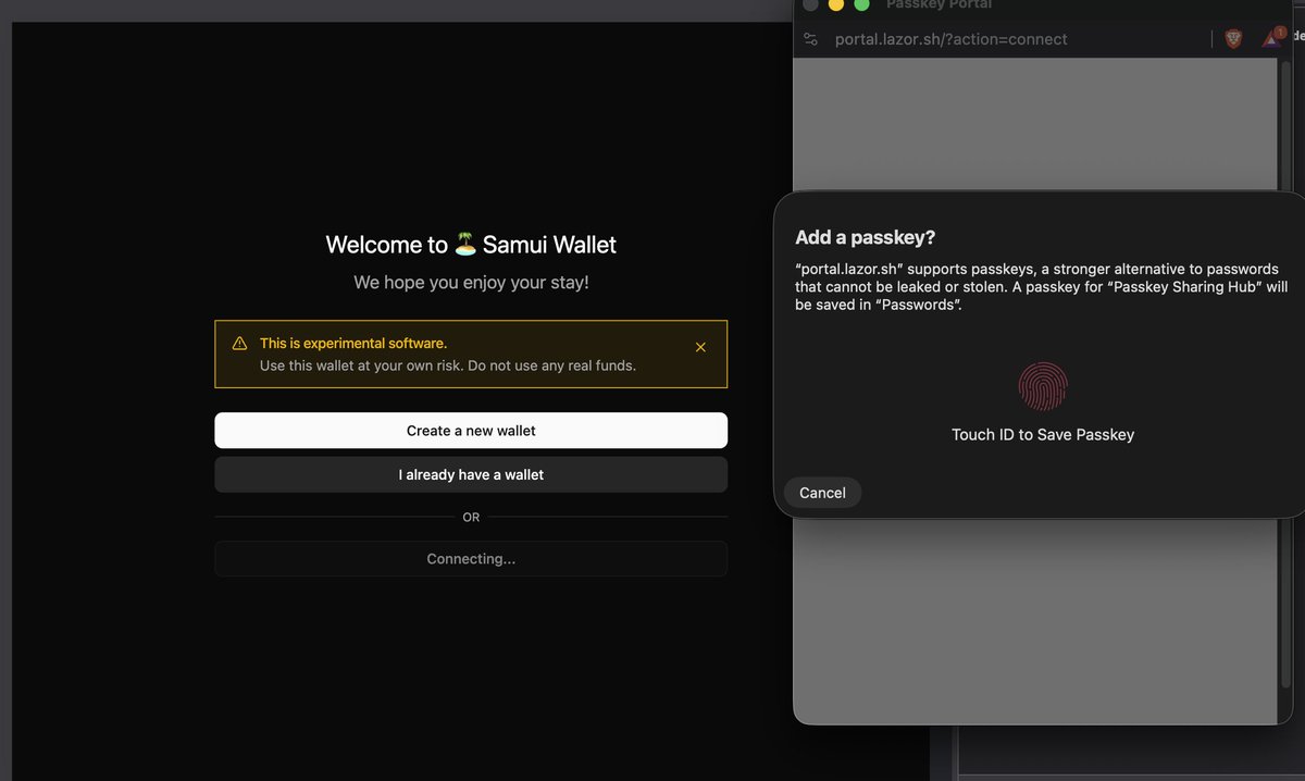 Ready for the integration <a href="/lazorkit/">LazorKit</a>.

⚒️The loading part is all set. Open a PR once everything’s ready. <a href="/SamuiBuild/">Samui 🏝 Cypherpunk Hackathon 🏟</a>