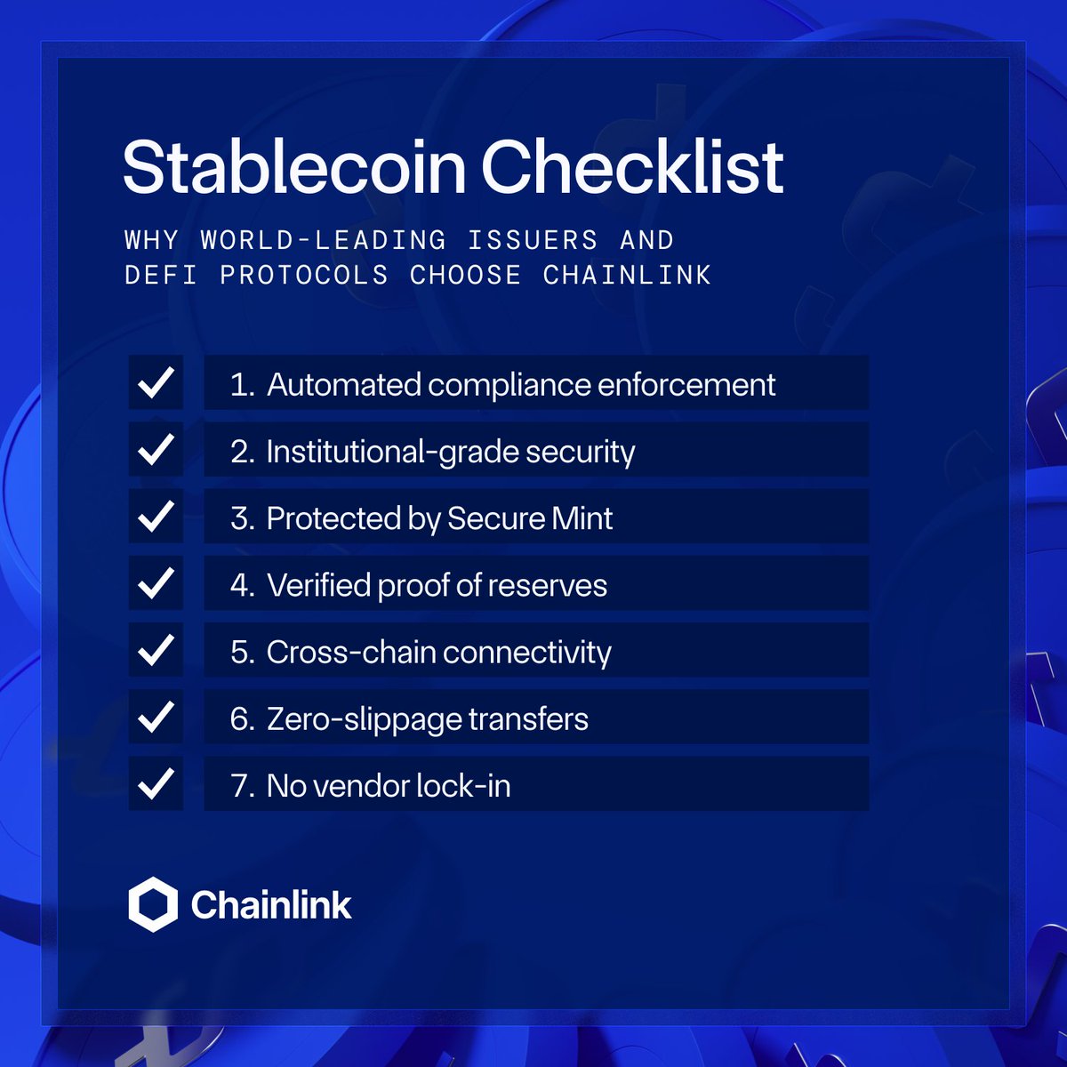 Have you checked if your stablecoin is Chainlinked?