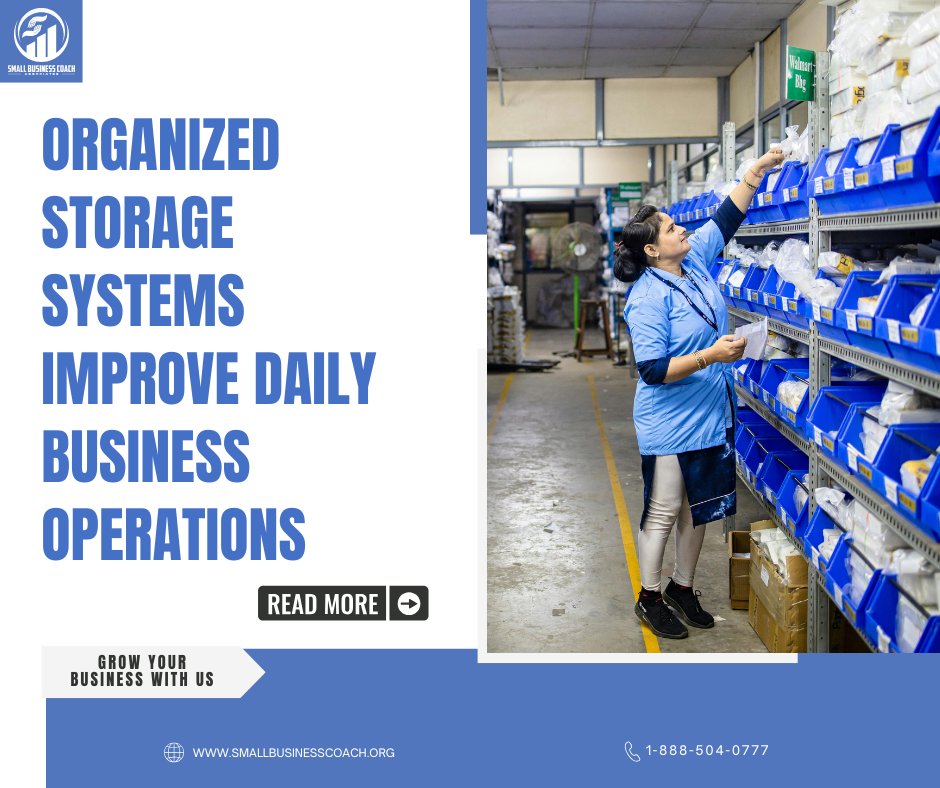 SmalIBizCoaches's tweet image. Feeling like clutter is slowing your business down? Discover how organized storage systems can simplify your daily operations, from better space use and smarter inventory tracking to safer workspaces and faster service. It’s not just about neatness; it’s about working smarter.…