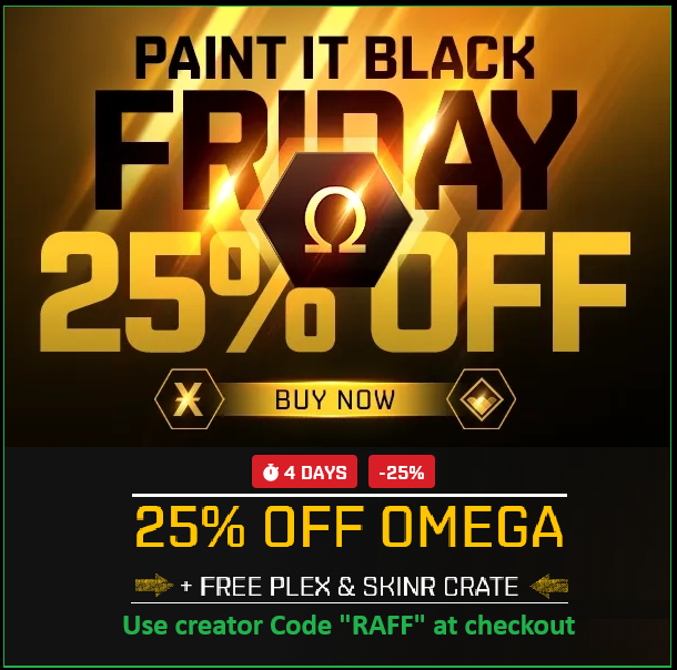 🔥Its Black Friyay on EVE Online and Markee Dragon's Store! 25% Off plex, with boxes that have MORE plex in them! Sale is on for only 4 days - Get them while they're 🔥!

👾Use code: RAFF
🚀store.eveonline.com
👨‍🚀store.markeedragon.com/index.php?cat=4

#eveonline #tweetfleet #blackfriday