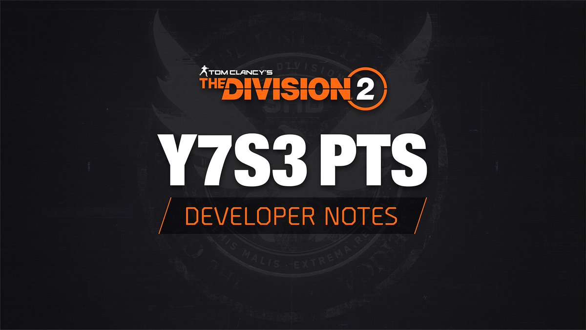 TheDivisionGame's tweet image. Thanks to everyone who took part in the Y7S3 PTS. Your input shaped a number of improvements coming with the new season.

Review the full developer notes here: ubi.li/Y7S3-PTS-DevNo…
