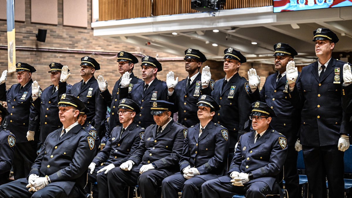 NYPDPC's tweet image. Earlier this week, the NYPD hosted a promotion ceremony where we recognized members of the department who have shown the kind of judgment and steadiness this job requires.

The NYPD is built on people who show up in all conditions and move us forward with consistency. A promotion…