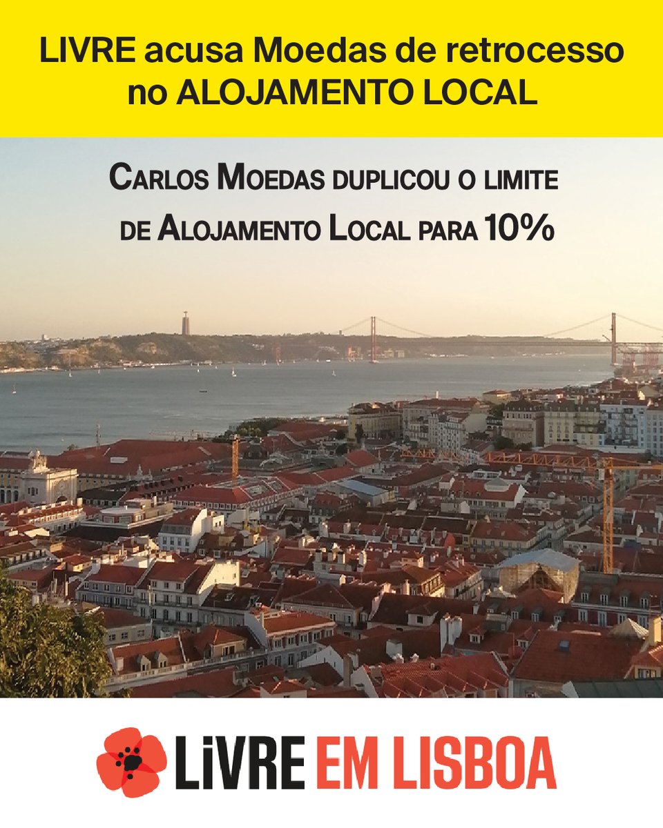 livre_lisboa's tweet image. Lisboa precisa de políticas de habitação que protejam os moradores. É urgente mais habitação acessível e parar com o favorecimento de grandes operadores turísticos. Por tudo isto o @LIVREpt votou contra as propostas para o Alojamento Local de Carlos Moedas.