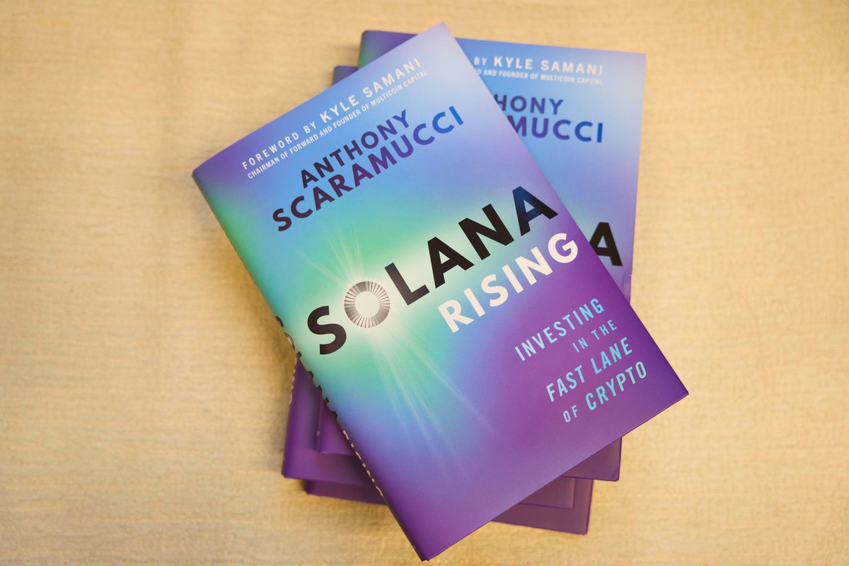 Scaramucci's tweet image. Pre-order the book ranked #1 on Amazon in the Wealth Management category! 

Beyond excited to have you all read this book. 

11 days left to get it and read about the genius of @solana