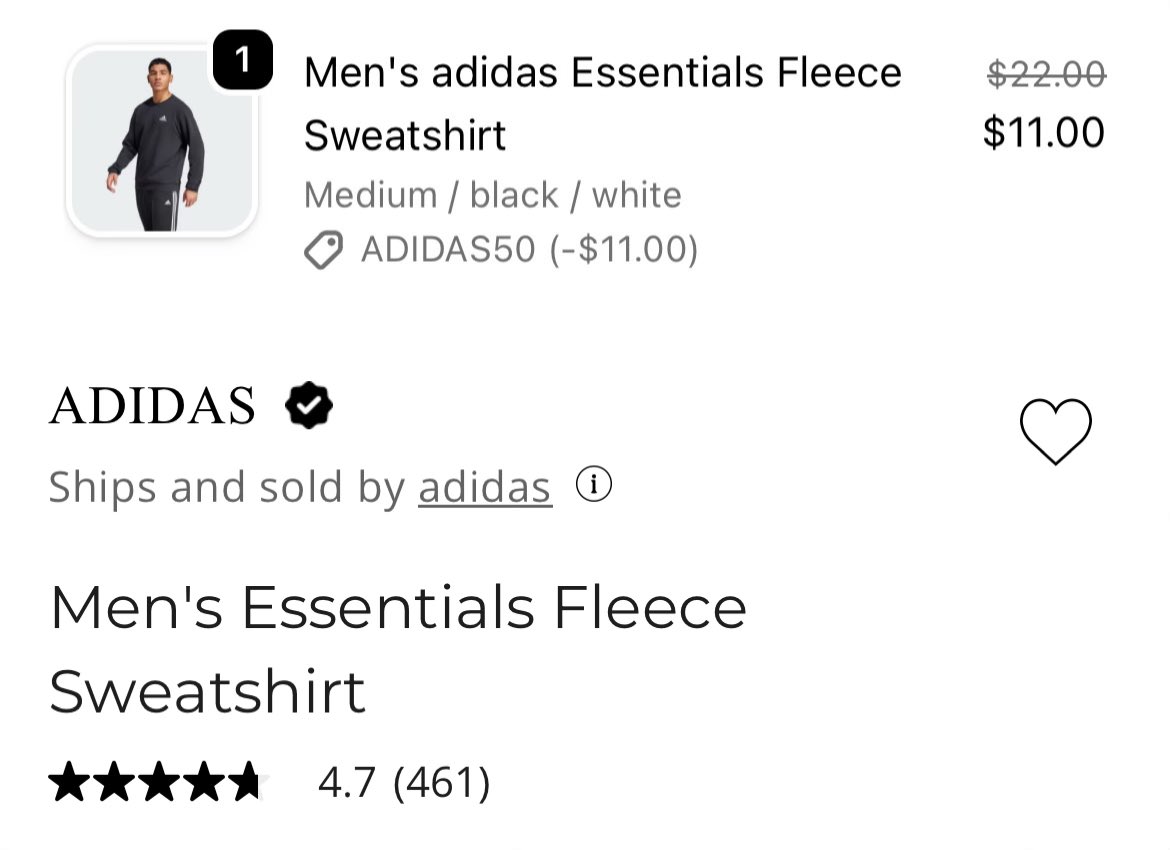 Pricerrors's tweet image. $11 ADIDAS FLEECE SWEATER

$45 normally, all sizes are in stock 

mavely.app.link/e/TDq9vbUoFYb