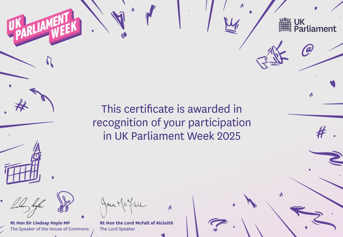Well done to our staff and students who participated in UK Parliament week.
#UKPW