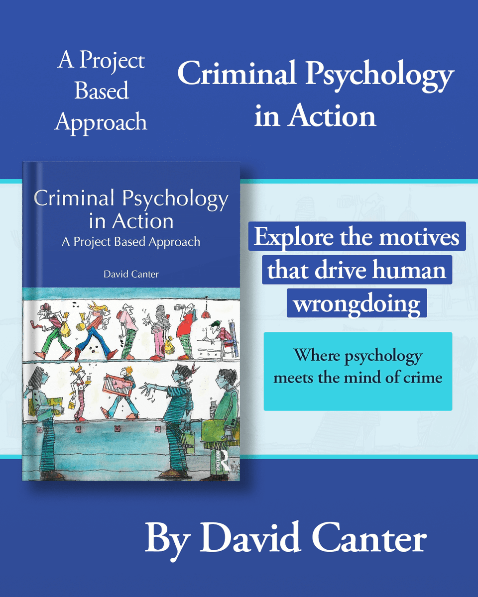 DailyBookBlogs's tweet image. A masterclass in understanding criminal behavior. Learn how to design and conduct real research that reveals the psychology behind the act. by @ProfDavidCanter

Available on - amzn.to/3LaKQZ2