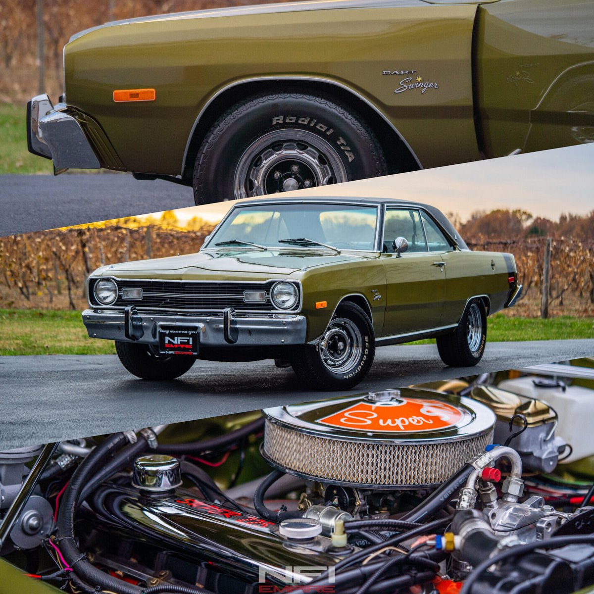 NFIEmpire's tweet image. The 1974 Dodge Dart Swinger was a compact car that offered a blend of style and practicality during a time of oil crisis. This version of the Dart boasts the economical 225 cubic-inch Slant-Six engine (an inline-six, often referred to as a V6 by some) #dodge #dart #dartswinger…