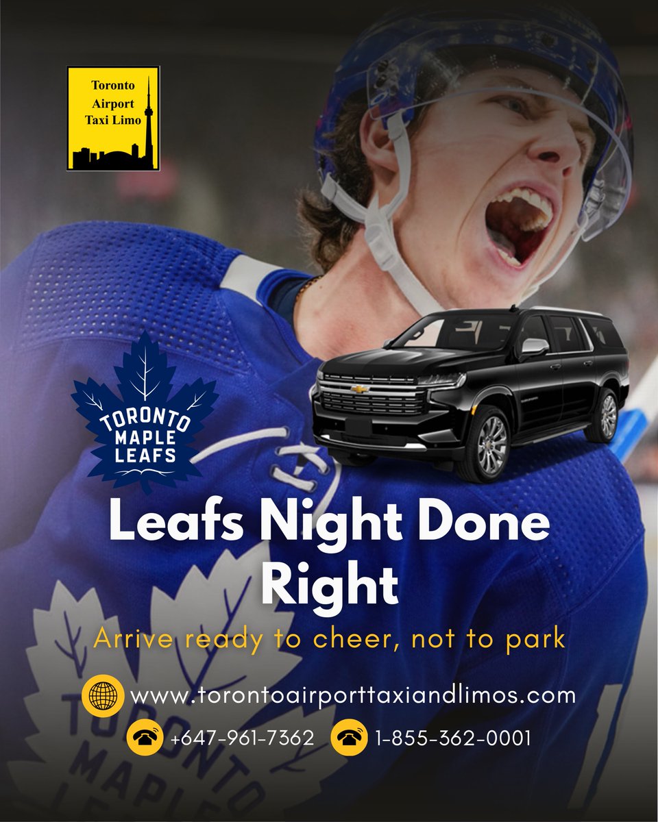 TorontoAir91020's tweet image. 🏒 Leafs Night Done Right! 🚗✨
Arrive ready to cheer, not to park! Skip the stress and enjoy a smooth, luxury ride to the game. 🙌

📌 torontoairporttaxiandlimos.com to reserve your ride now!

#LeafsNation #LeafsGame #TorontoMapleLeafs #GameNightRide #torontoairporttaxilimos #Luxury